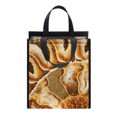 Ammonite Fossil Print Insulated Lunch Tote