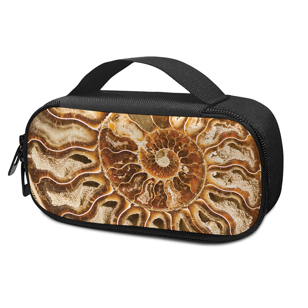 Ammonite Fossil Print Insulin Cooler Travel Case