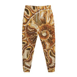 Ammonite Fossil Print Jogger Pants