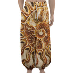 Ammonite Fossil Print Lantern Pants