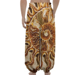 Ammonite Fossil Print Lantern Pants