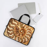 Ammonite Fossil Print Laptop Sleeve With Handle