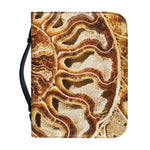 Ammonite Fossil Print Leather Bible Cover