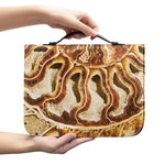 Ammonite Fossil Print Leather Bible Cover