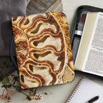 Ammonite Fossil Print Leather Bible Cover