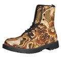 Ammonite Fossil Print Lace-Up Boots