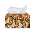 Ammonite Fossil Print Leather Tissue Box Cover
