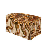 Ammonite Fossil Print Leather Tissue Box Cover