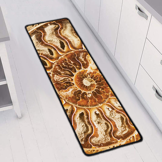 Ammonite Fossil Print Long Kitchen Mat