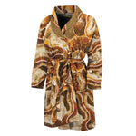 Ammonite Fossil Print Men's Bathrobe