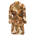 Ammonite Fossil Print Men's Bathrobe