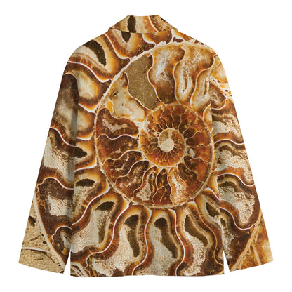 Ammonite Fossil Print Men's Blazer