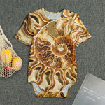 Ammonite Fossil Print Men's Bodysuit