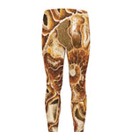 Ammonite Fossil Print Men's leggings