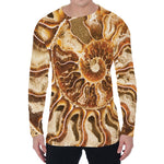 Ammonite Fossil Print Men's Long Sleeve T-Shirt