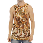 Ammonite Fossil Print Men's Muscle Tank Top
