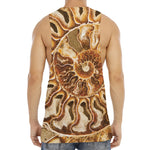 Ammonite Fossil Print Men's Muscle Tank Top