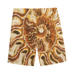 Ammonite Fossil Print Men's Sports Shorts