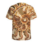 Ammonite Fossil Print Men's Sports T-Shirt