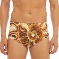 Ammonite Fossil Print Men's Triangle Swim Briefs
