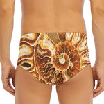 Ammonite Fossil Print Men's Triangle Swim Briefs