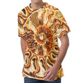 Ammonite Fossil Print Men's Velvet T-Shirt
