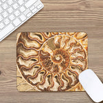 Ammonite Fossil Print Mouse Pad