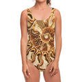 Ammonite Fossil Print One Piece Swimsuit