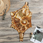 Ammonite Fossil Print One Shoulder Bodysuit