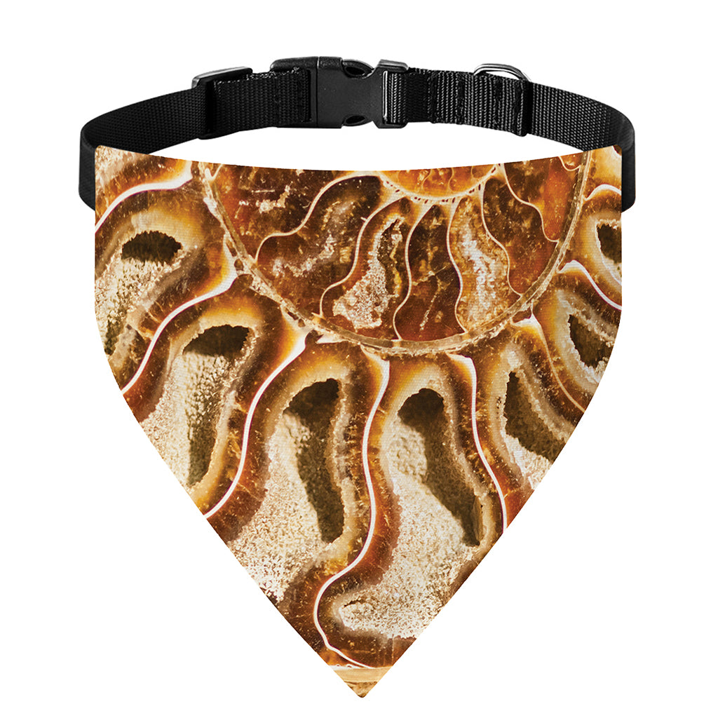 Ammonite Fossil Print Over The Collar Dog Bandana