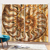 Ammonite Fossil Print Pencil Pleat Curtains