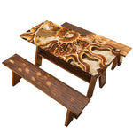 Ammonite Fossil Print Picnic Table Cover