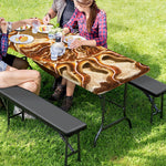 Ammonite Fossil Print Picnic Table Cover