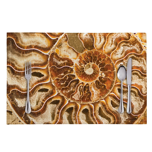 Ammonite Fossil Print Placemat