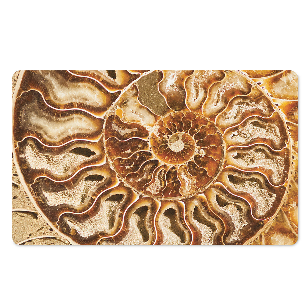 Ammonite Fossil Print Polyester Doormat