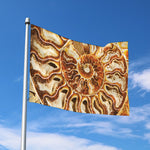 Ammonite Fossil Print Polyester Flag