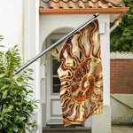 Ammonite Fossil Print Polyester Flag