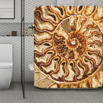 Ammonite Fossil Print Polyester Shower Curtain