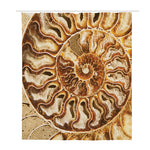 Ammonite Fossil Print Polyester Shower Curtain