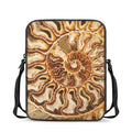 Ammonite Fossil Print Rectangular Crossbody Bag