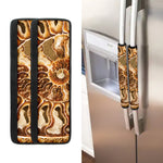 Ammonite Fossil Print Refrigerator Handle Covers