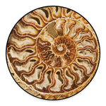 Ammonite Fossil Print Round Floor Mat