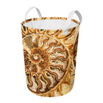 Ammonite Fossil Print Round Laundry Basket