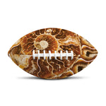 Ammonite Fossil Print Rugby Ball
