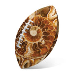 Ammonite Fossil Print Rugby Ball
