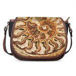 Ammonite Fossil Print Saddle Bag