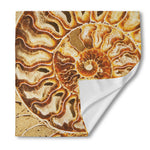 Ammonite Fossil Print Silk Bandana