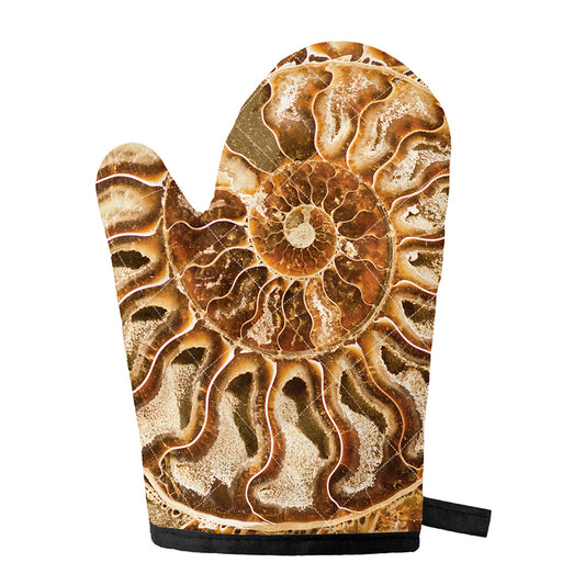 Ammonite Fossil Print Single Oven Mitt
