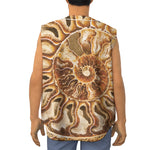 Ammonite Fossil Print Sleeveless Baseball Jersey
