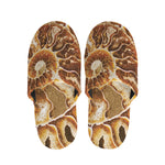Ammonite Fossil Print Slippers